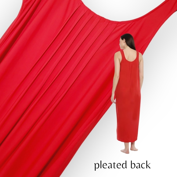 Glamour Women's Red Sleeveless Longline Maxi Slip Dress size 18W - Picture 3 of 6